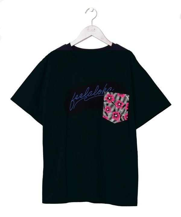 【アミナコレクション/Amina Collection】の【カヒコ】エケアホUVカットメンズTシャツ インテリア・キッズ・メンズ・レディースファッション・服の通販 founy(ファウニー) 　ファッション　Fashion　レディースファッション　Fashion for Women　トップス・カットソー　Cut & Sew Tops　シャツ・ブラウス・オフィスカジュアル　Elegant Blouses & Button-Ups　ロングTシャツ・Tシャツ　Longline T-Shirts & Tees　プリント　Print, Printed Pattern　ポケット　Pocket, Pocket Detail　メンズ　Men's, Menswear　夏　Summer　ブラック|ID: prp329100004986609 ipo3291000000037351852