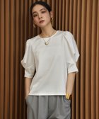 【リバーフィールド アンド コー/RIVER FIELD & Co】の【2026SS】タックパフスリーブブラウスライクカットソー(半袖)【洗える】 大人の最旬トレンドファッション＆コーディネート founy(ファウニー) ファッション Fashion レディースファッション Fashion for Women トップス・カットソー Cut & Sew Tops シャツ・ブラウス・オフィスカジュアル Elegant Blouses & Button-Ups カットソー・ベーシックTシャツ Cut-and-Sewn Tops / Stretch Tees & Basics イエロー Yellow 洗える Machine Washable シンプル Simple, Minimal スリーブ Sleeve, Long Sleeve / Short Sleeve フォルム Silhouette, Form ボトム Bottoms, Lower Wear 半袖 Short Sleeve, Half Sleeve 再入荷 Restock / Back in Stock エレガント 上品 Elegant 2026年 2026 2026春夏・S/S Spring/Summer 2026 SS26 thumbnail OWH|ID: prp329100004986612 ipo3291000000037351867