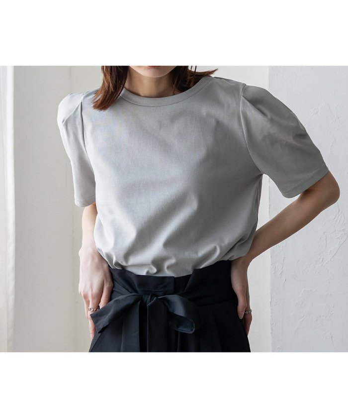 【ヴィータフェリーチェ/VitaFelice】のUVカット 接触冷感パフスリーブ半袖Tシャツ レディース コットン 汗 インテリア・キッズ・メンズ・レディースファッション・服の通販 founy(ファウニー) https://founy.com/ ファッション Fashion レディースファッション Fashion for Women トップス・カットソー Cut & Sew Tops シャツ・ブラウス・オフィスカジュアル Elegant Blouses & Button-Ups ロングTシャツ・Tシャツ Longline T-Shirts & Tees コンパクト Compact, Small Size シンプル Simple, Minimal スラックス Slacks, Dress Pants スリーブ Sleeve, Long Sleeve / Short Sleeve タイトスカート Pencil Skirt, Tight Skirt デニム Denim, Jeans Material フェミニン Feminine, Girly フレア Flare, Flared ベーシック Basic, Essential 半袖 Short Sleeve, Half Sleeve リラックス Relax, Relaxed Fit エレガント 上品 Elegant ビジネス 仕事 通勤 Business / Work / Commuting |ID: prp329100004986617 ipo3291000000037351882