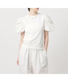 【ユナイテッドアローズ/UNITED ARROWS】のASTRAET フライスxタフタ パフスリーブカットソー 大人の最旬トレンドファッション＆コーディネート founy(ファウニー) ファッション Fashion レディースファッション Fashion for Women トップス・カットソー Cut & Sew Tops カットソー・ベーシックTシャツ Cut-and-Sewn Tops / Stretch Tees & Basics カットソー Cut and Sewn Top コンビ Combo, Combination Style スリーブ Sleeve, Long Sleeve / Short Sleeve タフタ Taffeta, Structured Fabric ボトム Bottoms, Lower Wear thumbnail WHITE|ID: prp329100004986620 ipo3291000000037351909