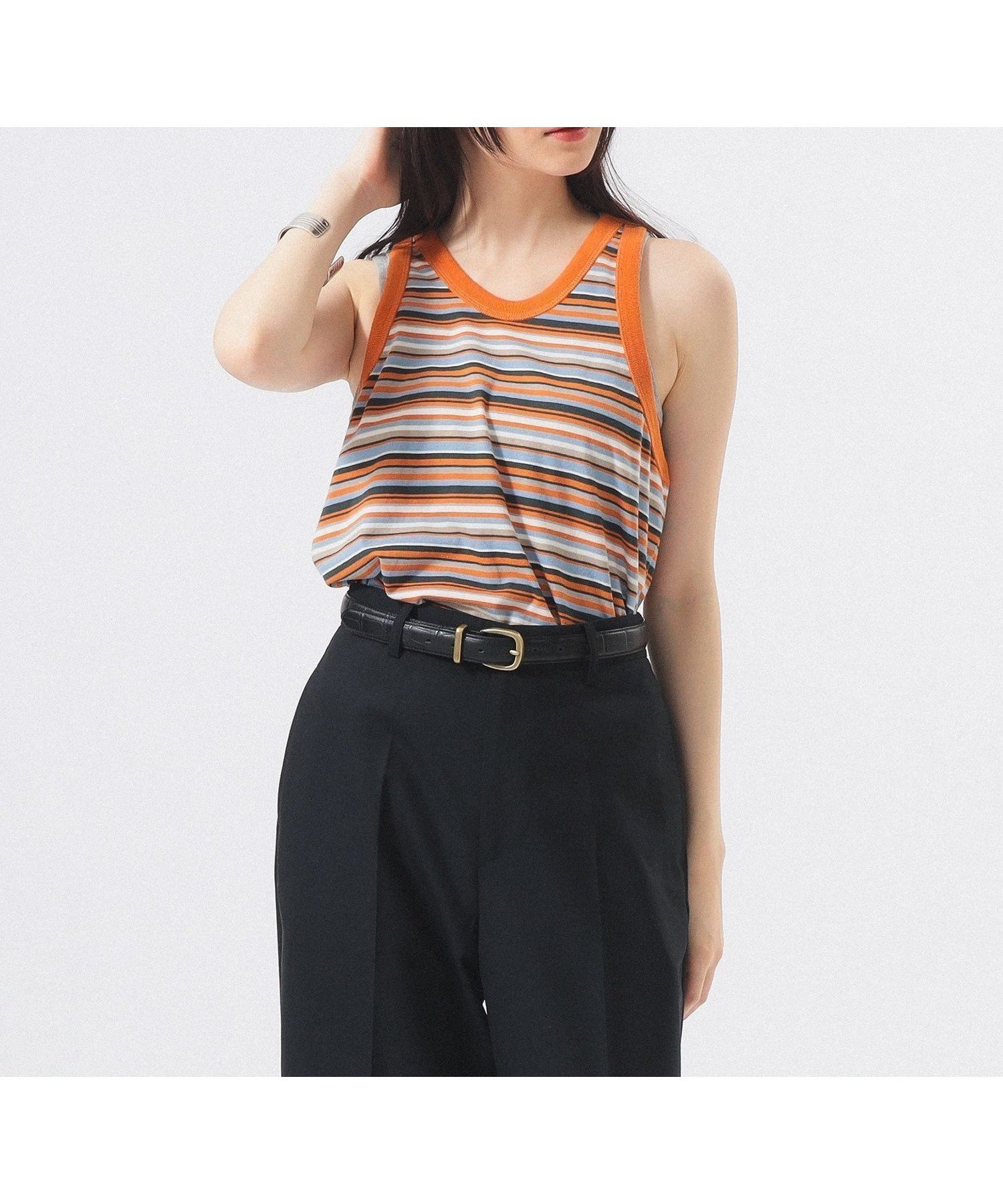 【ビームス ウイメン/BEAMS】のマルチボーダー タンクトップ 大人の最旬トレンドファッション＆コーディネート founy(ファウニー) 　ファッション　Fashion　レディースファッション　Fashion for Women　インナー　Innerwear　カーディガン　Cardigan, Knitwear　コンパクト　Compact, Small Size　スポーティ　Sporty, Casual Athletic　セットアップ　Set-Up, Coordinated Outfit　タンク　Tank Top, Sleeveless Top　ネップ　Nepp, Slub Yarn　プリント　Print, Printed Pattern　ボーダー　Border, Stripe　ラバー　Rubber, Rubber Sole　 other-1|ID: prp329100004986624 ipo3291000000037351923