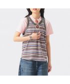 【ビームス ウイメン/BEAMS】のマルチボーダー タンクトップ 大人の最旬トレンドファッション＆コーディネート founy(ファウニー) ファッション Fashion レディースファッション Fashion for Women インナー Innerwear カーディガン Cardigan, Knitwear コンパクト Compact, Small Size スポーティ Sporty, Casual Athletic セットアップ Set-Up, Coordinated Outfit タンク Tank Top, Sleeveless Top ネップ Nepp, Slub Yarn プリント Print, Printed Pattern ボーダー Border, Stripe ラバー Rubber, Rubber Sole thumbnail PINK|ID: prp329100004986624 ipo3291000000037351925