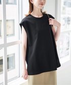 【ユーバイ スピック&スパン/U by Spick&Span】のサイドスリットノースリーブ 大人の最旬トレンドファッション＆コーディネート founy(ファウニー) ファッション Fashion レディースファッション Fashion for Women トップス・カットソー Cut & Sew Tops キャミソール&ノースリーブ Camisoles & Sleeveless Tops シンプル Simple, Minimal スタイリッシュ Stylish, Fashionable スリット Slit, Slit Detail バランス Balance, Style Balance ボトム Bottoms, Lower Wear エレガント 上品 Elegant 人気 Popular, Best Seller thumbnail ブラック|ID: prp329100004986626 ipo3291000000037351931