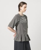 【ユナイテッドアローズ/UNITED ARROWS】のASTRAET ギャザー フレア クルーネックカットソー 大人の最旬トレンドファッション＆コーディネート founy(ファウニー) ファッション Fashion レディースファッション Fashion for Women トップス・カットソー Cut & Sew Tops カットソー・ベーシックTシャツ Cut-and-Sewn Tops / Stretch Tees & Basics ヴィンテージ Vintage Style キュプラ Cupro, Eco Fabric ギャザー Gathered, Ruffled ストレート Straight, Straight Cut スリーブ Sleeve, Long Sleeve / Short Sleeve フレア Flare, Flared ペプラム Peplum, Flared Hem ボトム Bottoms, Lower Wear ワイド Wide, Wide Fit おすすめ Recommended / Our Picks thumbnail MD.GRAY|ID: prp329100004986640 ipo3291000000037352004