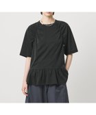 【ユナイテッドアローズ/UNITED ARROWS】のASTRAET ギャザー フレア クルーネックカットソー 大人の最旬トレンドファッション＆コーディネート founy(ファウニー) ファッション Fashion レディースファッション Fashion for Women トップス・カットソー Cut & Sew Tops カットソー・ベーシックTシャツ Cut-and-Sewn Tops / Stretch Tees & Basics ヴィンテージ Vintage Style キュプラ Cupro, Eco Fabric ギャザー Gathered, Ruffled ストレート Straight, Straight Cut スリーブ Sleeve, Long Sleeve / Short Sleeve フレア Flare, Flared ペプラム Peplum, Flared Hem ボトム Bottoms, Lower Wear ワイド Wide, Wide Fit おすすめ Recommended / Our Picks thumbnail BLACK|ID: prp329100004986640 ipo3291000000037352005