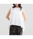 【デミルクス ビームス/Demi-Luxe BEAMS】のコットン バックフレア ノースリーブ プルオーバー 大人の最旬トレンドファッション＆コーディネート founy(ファウニー) ファッション Fashion レディースファッション Fashion for Women トップス・カットソー Cut & Sew Tops キャミソール&ノースリーブ Camisoles & Sleeveless Tops カジュアルプルオーバー・ニットトップス Pullovers & Knit Tops / Casual Pullovers バッグ Bags カットソー Cut and Sewn Top シンプル Simple, Minimal ノースリーブ Sleeveless, No-Sleeve フレア Flare, Flared リラックス Relax, Relaxed Fit ワイド Wide, Wide Fit 夏 Summer エレガント 上品 Elegant thumbnail WHITE|ID: prp329100004986643 ipo3291000000037352011