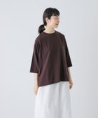 【かぐれ/kagure / URBAN RESEARCH】のワイド6分袖プルオーバー 大人の最旬トレンドファッション＆コーディネート founy(ファウニー) ファッション Fashion レディースファッション Fashion for Women トップス・カットソー Cut & Sew Tops カジュアルプルオーバー・ニットトップス Pullovers & Knit Tops / Casual Pullovers コンパクト Compact, Small Size ドレープ Drape, Draping Fabric ワイド Wide, Wide Fit S/S・春夏 SS, Spring/Summer, Warm Season 夏 Summer エレガント 上品 Elegant 2026年 2026 2026春夏・S/S Spring/Summer 2026 SS26 thumbnail ブラウン|ID: prp329100004986650 ipo3291000000037352058