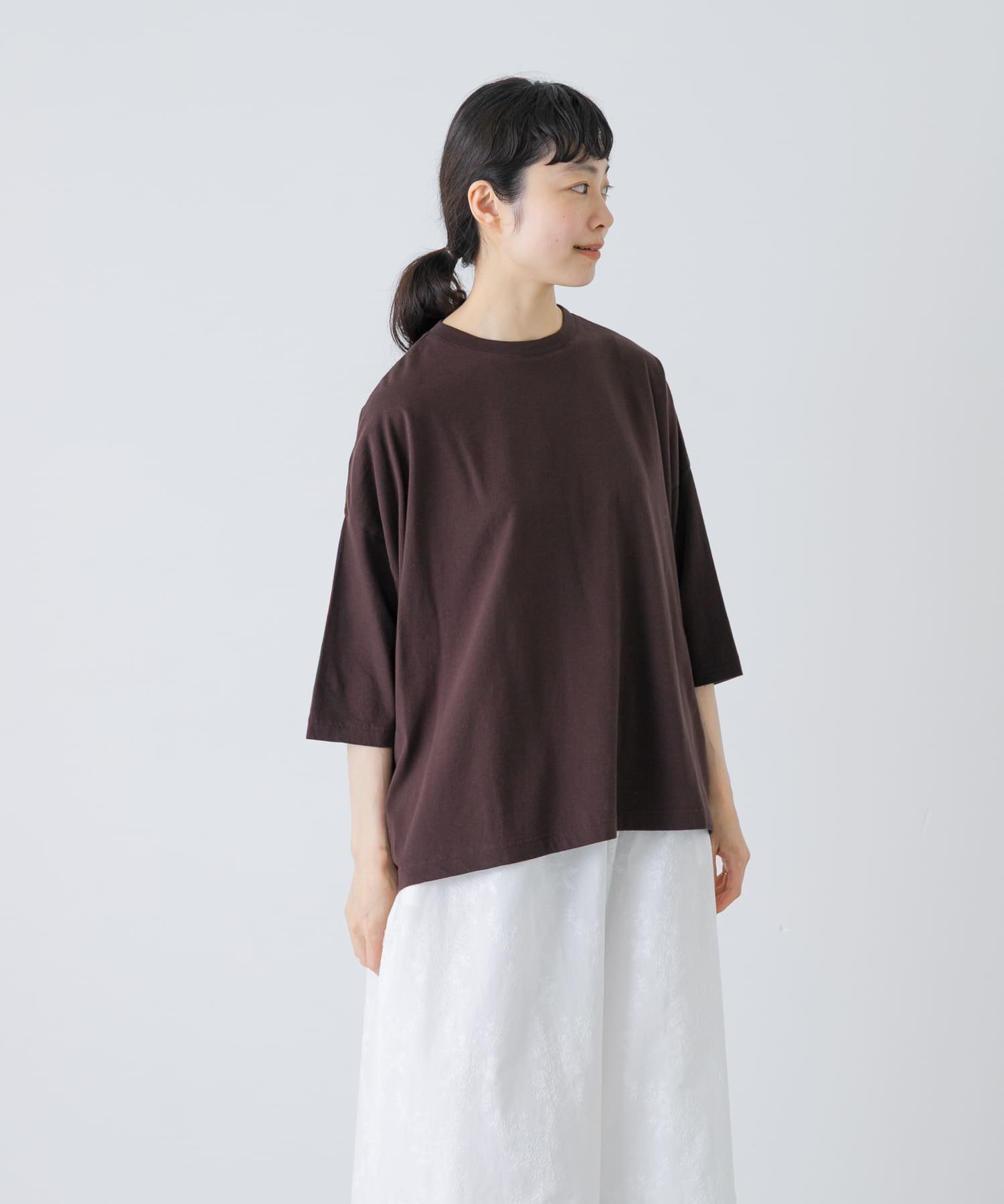 【かぐれ/kagure / URBAN RESEARCH】のワイド6分袖プルオーバー インテリア・キッズ・メンズ・レディースファッション・服の通販 founy(ファウニー) 　ファッション　Fashion　レディースファッション　Fashion for Women　トップス・カットソー　Cut & Sew Tops　カジュアルプルオーバー・ニットトップス　Pullovers & Knit Tops / Casual Pullovers　コンパクト　Compact, Small Size　ドレープ　Drape, Draping Fabric　ワイド　Wide, Wide Fit　S/S・春夏　SS, Spring/Summer, Warm Season　夏　Summer　エレガント 上品　Elegant　2026年　2026　2026春夏・S/S　Spring/Summer 2026 SS26　ブラウン|ID: prp329100004986650 ipo3291000000037352058
