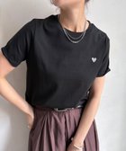 【ドゥドゥ/DouDou】の【WEB限定】ラメハート刺繍TEE 大人の最旬トレンドファッション＆コーディネート founy(ファウニー) ファッション Fashion レディースファッション Fashion for Women インナー Innerwear シンプル Simple, Minimal ジャケット Jacket, Outerwear スマート Smart, Elegant バランス Balance, Style Balance S/S・春夏 SS, Spring/Summer, Warm Season 再入荷 Restock / Back in Stock 夏 Summer 2026年 2026 2026春夏・S/S Spring/Summer 2026 SS26 thumbnail ブラック|ID: prp329100004986655 ipo3291000000037352077