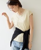 【ディスコート/Discoat】の【Noka】UネックフレンチT 大人の最旬トレンドファッション＆コーディネート founy(ファウニー) ファッション Fashion レディースファッション Fashion for Women 2026年 2026 2026春夏・S/S Spring/Summer 2026 SS26 おすすめ Recommended / Our Picks なめらか Smooth, Silky Texture デニム Denim, Jeans Material フレンチ French, French Style 夏 Summer thumbnail アイボリー|ID: prp329100004986657 ipo3291000000037352086
