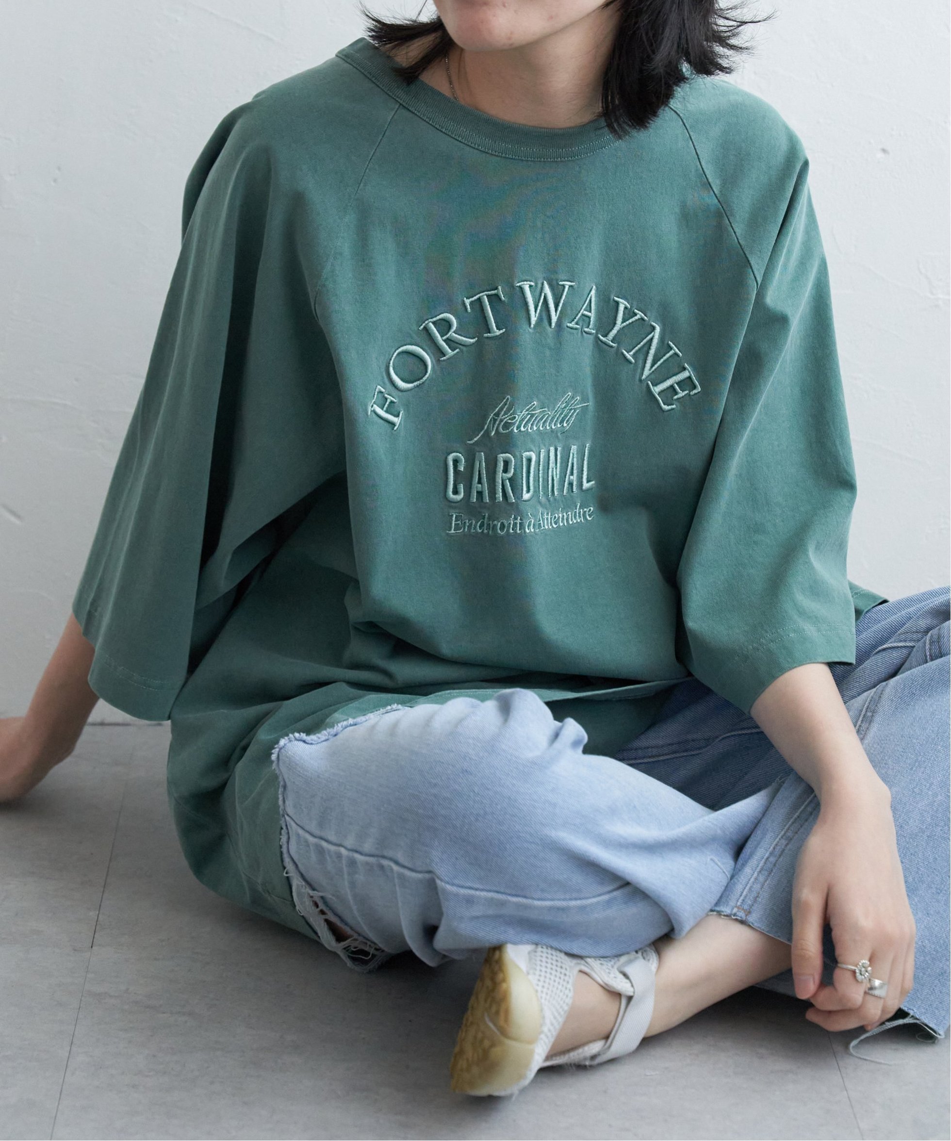 【ヴァンス エクスチェンジ/VENCE EXCHANGE】のFORTWAYNE ピグメントT インテリア・キッズ・メンズ・レディースファッション・服の通販 founy(ファウニー) 　ファッション　Fashion　レディースファッション　Fashion for Women　エレガント 上品　Elegant　グリーン|ID: prp329100004986658 ipo3291000000037352092