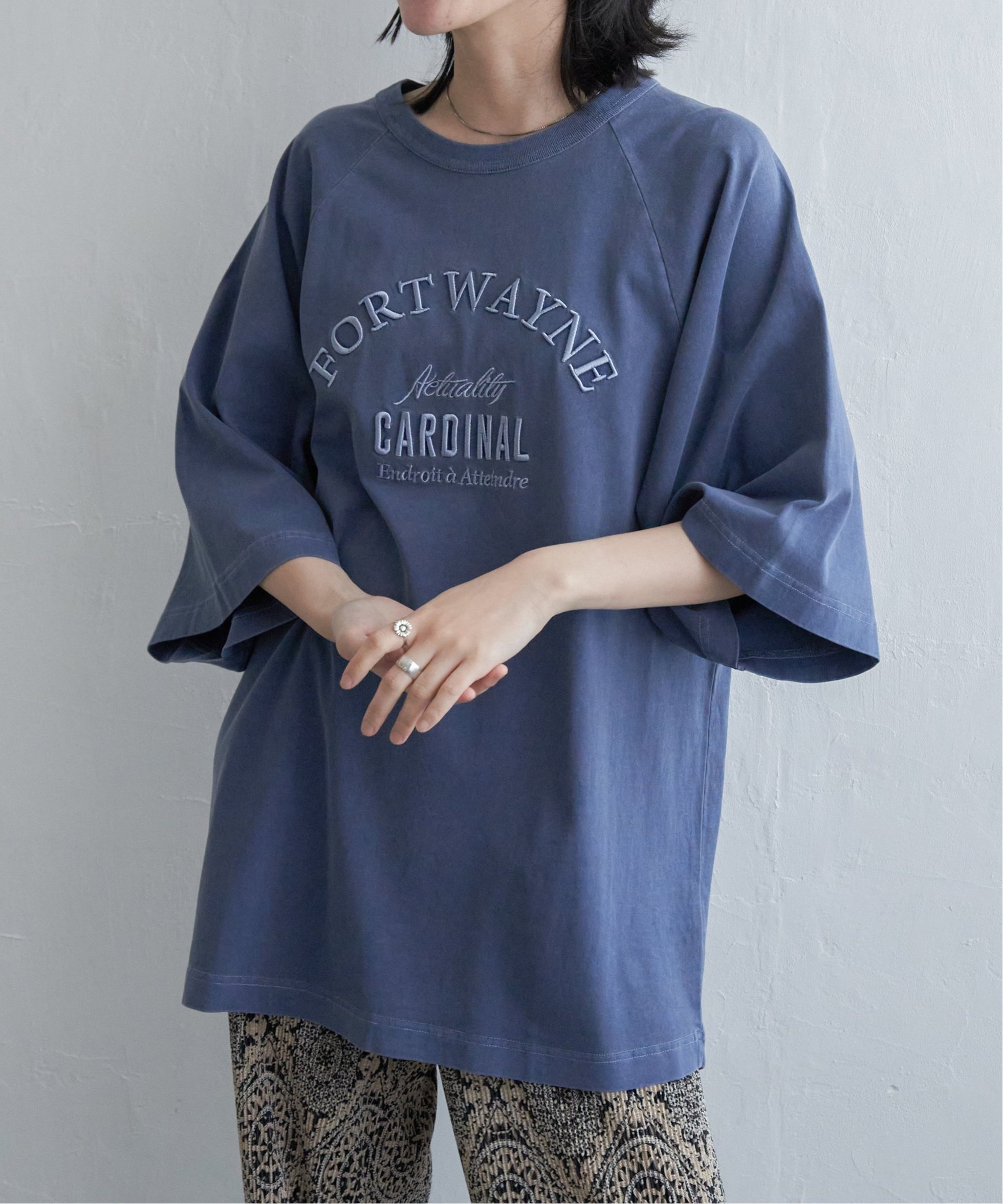 【ヴァンス エクスチェンジ/VENCE EXCHANGE】のFORTWAYNE ピグメントT インテリア・キッズ・メンズ・レディースファッション・服の通販 founy(ファウニー) 　ファッション　Fashion　レディースファッション　Fashion for Women　エレガント 上品　Elegant　ネイビー|ID: prp329100004986658 ipo3291000000037352093