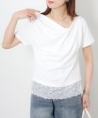 【リベリー/Riberry】のフロントドレープ裾レーストップス 大人の最旬トレンドファッション＆コーディネート founy(ファウニー) ファッション Fashion レディースファッション Fashion for Women トップス・カットソー Cut & Sew Tops アクセサリー Fashion Accessories インナー Innerwear カットソー Cut and Sewn Top コンパクト Compact, Small Size サロペット Overalls, Salopette サンダル Sandals, Summer Shoes シンプル Simple, Minimal スニーカー Sneakers, Trainers スラックス Slacks, Dress Pants デニム Denim, Jeans Material ドレープ Drape, Draping Fabric バランス Balance, Style Balance フロント Front, Front Design ボトム Bottoms, Lower Wear 羽織 Haori, Light Jacket レース Lace, Lace Fabric ロング Long, Long-Length ワイド Wide, Wide Fit おすすめ Recommended / Our Picks thumbnail オフホワイト|ID: prp329100004986660 ipo3291000000037352237
