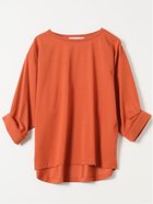 【タカキュー/TAKA-Q】の接触冷感 袖タック クルーネック プルオーバー 大人の最旬トレンドファッション＆コーディネート founy(ファウニー) ファッション Fashion レディースファッション Fashion for Women トップス・カットソー Cut & Sew Tops カジュアルプルオーバー・ニットトップス Pullovers & Knit Tops / Casual Pullovers オレンジ Orange ストレート Straight, Straight Cut スマート Smart, Elegant デニム Denim, Jeans Material フィット Fit, Slim Fit フレアースカート Flared Skirt, A-Line Skirt ベーシック Basic, Essential 半袖 Short Sleeve, Half Sleeve 夏 Summer エレガント 上品 Elegant ビジネス 仕事 通勤 Business / Work / Commuting thumbnail 20オレンジ|ID: prp329100004986663 ipo3291000000037352495
