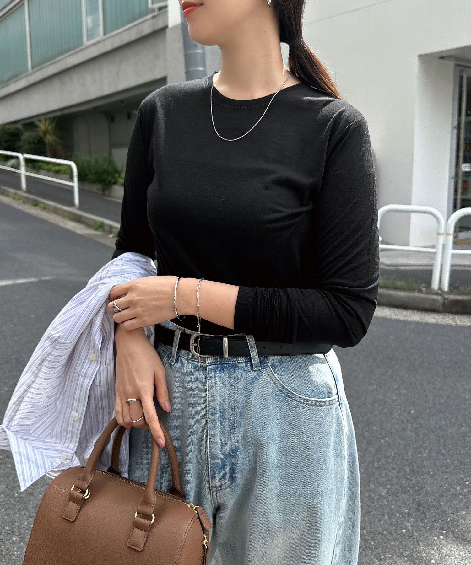 【アンドミー/andme】の【選べるネックデザイン】長袖 シアー Tシャツ 大人の最旬トレンドファッション＆コーディネート founy(ファウニー) 　ファッション　Fashion　レディースファッション　Fashion for Women　トップス・カットソー　Cut & Sew Tops　シャツ・ブラウス・オフィスカジュアル　Elegant Blouses & Button-Ups　ロングTシャツ・Tシャツ　Longline T-Shirts & Tees　インナー　Innerwear　シアー　Sheer, See-Through　シンプル　Simple, Minimal　ジャケット　Jacket, Outerwear　スリーブ　Sleeve, Long Sleeve / Short Sleeve　長袖　Long Sleeve, Full Sleeve　バランス　Balance, Style Balance　フィット　Fit, Slim Fit　ベーシック　Basic, Essential　ボトム　Bottoms, Lower Wear　ロング　Long, Long-Length　 other-1|ID: prp329100004986665 ipo3291000000037352535