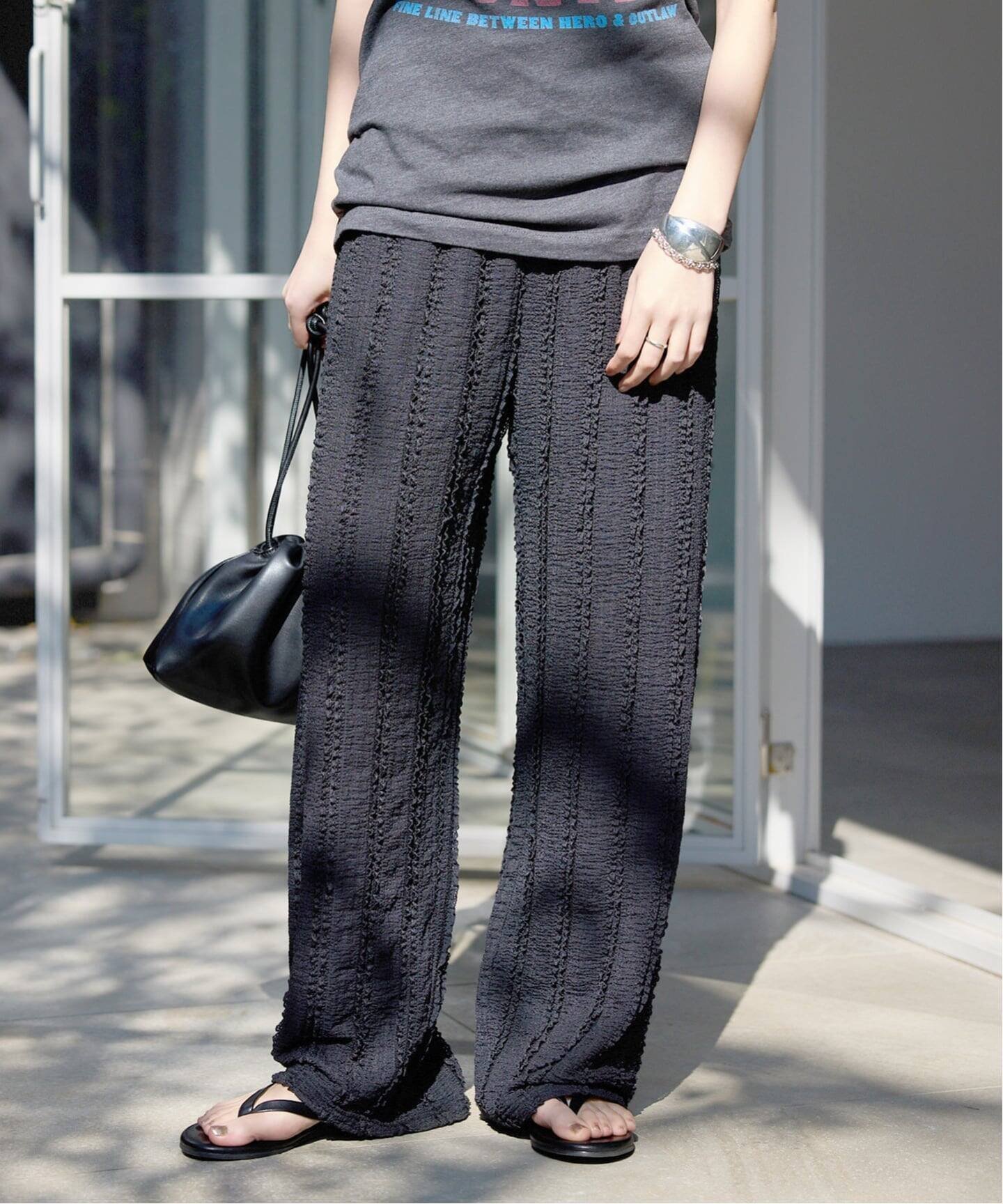 【スローブ イエナ/SLOBE IENA】の《シリーズあり/追加 》カットフリルパンツ インテリア・キッズ・メンズ・レディースファッション・服の通販 founy(ファウニー) 　ファッション　Fashion　レディースファッション　Fashion for Women　パンツ　Pants & Trousers　サンダル　Sandals, Summer Shoes　シンプル　Simple, Minimal　ストレッチ　Stretch, Stretchy Fabric　スニーカー　Sneakers, Trainers　フラット　Flat, Flat Shoes　フリル　Frill, Ruffle　ポケット　Pocket, Pocket Detail　レース　Lace, Lace Fabric　2026年　2026　2026春夏・S/S　Spring/Summer 2026 SS26　ブラック|ID: prp329100004986672 ipo3291000000037352892
