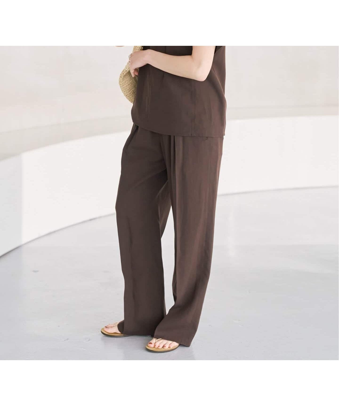 【スピック&スパン/Spick & Span】の《セットアップ可》ハイブリッドリネンイージーパンツ 大人の最旬トレンドファッション＆コーディネート founy(ファウニー) 　ファッション　Fashion　レディースファッション　Fashion for Women　セットアップ　Matching Sets　レディースパンツ・ボトムス　Pants & Trousers / Bottoms　おすすめ　Recommended / Our Picks　ジャケット　Jacket, Outerwear　セットアップ　Set-Up, Coordinated Outfit　リネン　Linen, Linen Fabric　リラックス　Relax, Relaxed Fit　 other-1|ID: prp329100004986676 ipo3291000000037352917