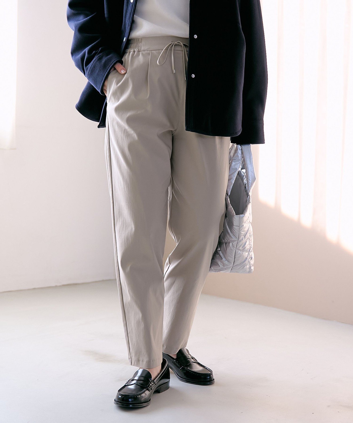 【コーエン/COEN】の【定番/新サイズ登場】イージービューティーテーパードパンツ(WEB限定サイズあり) 大人の最旬トレンドファッション＆コーディネート founy(ファウニー) 　ファッション　Fashion　レディースファッション　Fashion for Women　パンツ　Pants & Trousers　春　Spring　洗える　Machine Washable　くるぶし　Ankle-Length　ギャザー　Gathered, Ruffled　ストレッチ　Stretch, Stretchy Fabric　セットアップ　Set-Up, Coordinated Outfit　トレーナー　Sweatshirt, Trainer　ドローコード　Drawcord, Drawstring Cord　定番　Standard, Basic Item　バランス　Balance, Style Balance　フィット　Fit, Slim Fit　フラット　Flat, Flat Shoes　ポケット　Pocket, Pocket Detail　S/S・春夏　SS, Spring/Summer, Warm Season　おすすめ　Recommended / Our Picks　夏　Summer　エレガント 上品　Elegant　2026年　2026　2026春夏・S/S　Spring/Summer 2026 SS26　 other-1|ID: prp329100004986677 ipo3291000000037352921