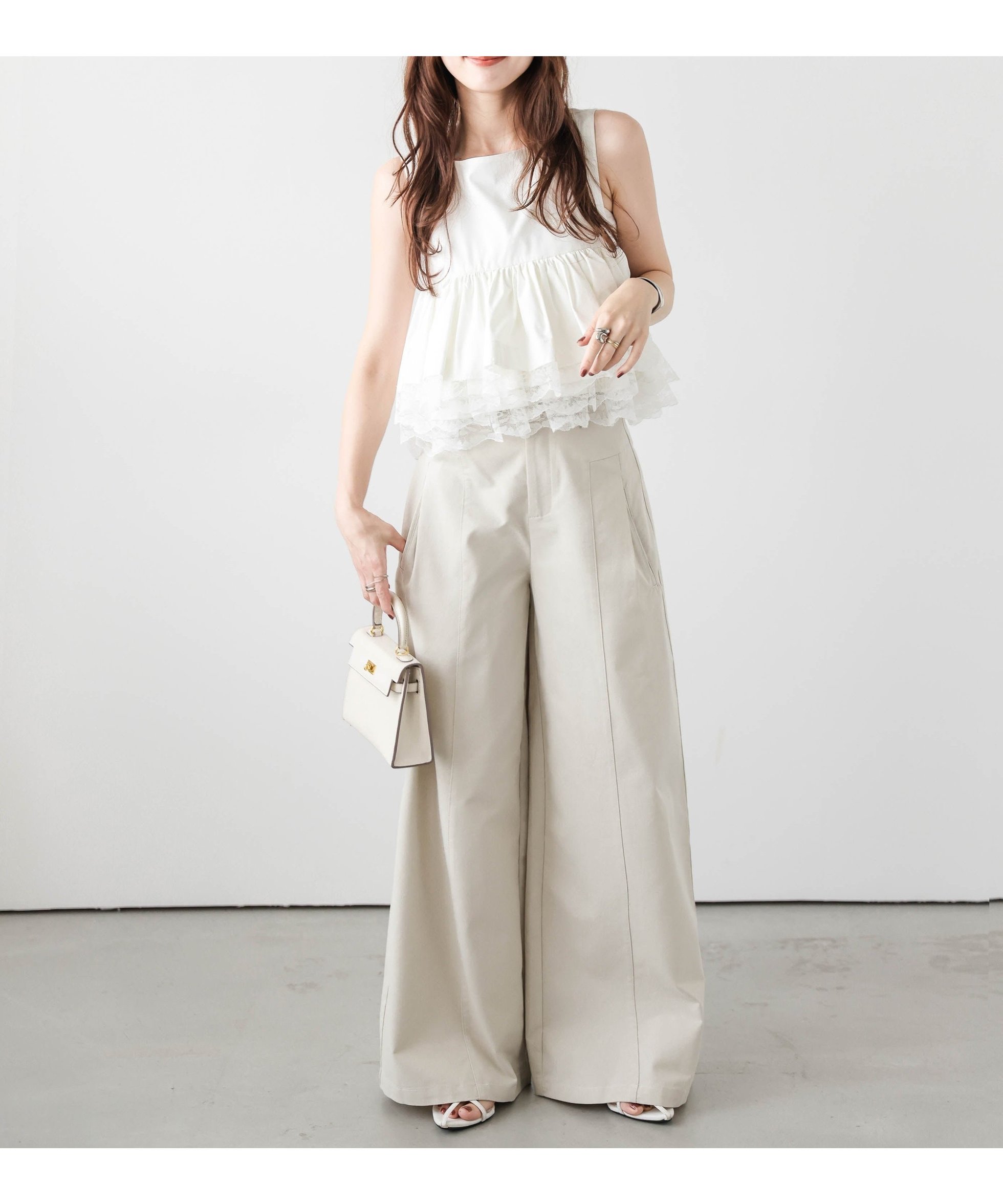 【ラジュール/Lajour】の【日本製】ワイドツイルパンツ インテリア・キッズ・メンズ・レディースファッション・服の通販 founy(ファウニー) 　ファッション　Fashion　レディースファッション　Fashion for Women　パンツ　Pants & Trousers　ショート　Short, Short Length　センター　Center, Center Line　ツイル　Twist, Twisted Detail　トレンド　Trend, Trending Now　ポケット　Pocket, Pocket Detail　リラックス　Relax, Relaxed Fit　ロング　Long, Long-Length　ワイド　Wide, Wide Fit　おすすめ　Recommended / Our Picks　日本製　Made In Japan　エレガント 上品　Elegant　ベージュ|ID: prp329100004986683 ipo3291000000037352964