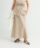 【デミルクス ビームス/Demi-Luxe BEAMS】のシンプル リネン スカート .M 大人の最旬トレンドファッション＆コーディネート founy(ファウニー) ファッション Fashion レディースファッション Fashion for Women スカート Skirts カットソー Cut and Sewn Top シンプル Simple, Minimal 定番 Standard, Basic Item フィット Fit, Slim Fit フランス France, French ポケット Pocket, Pocket Detail リネン Linen, Linen Fabric エレガント 上品 Elegant thumbnail BEIGE|ID: prp329100004986689 ipo3291000000037352998