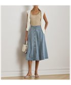 【ラルフローレン/RALPH LAUREN】のボタンフロント デニム ミディ スカート 大人の最旬トレンドファッション＆コーディネート founy(ファウニー) ファッション Fashion レディースファッション Fashion for Women スカート Skirts デニム Denim, Jeans Material フロント Front, Front Design モダン Modern, Contemporary thumbnail 400ブルー|ID: prp329100004986706 ipo3291000000037353058