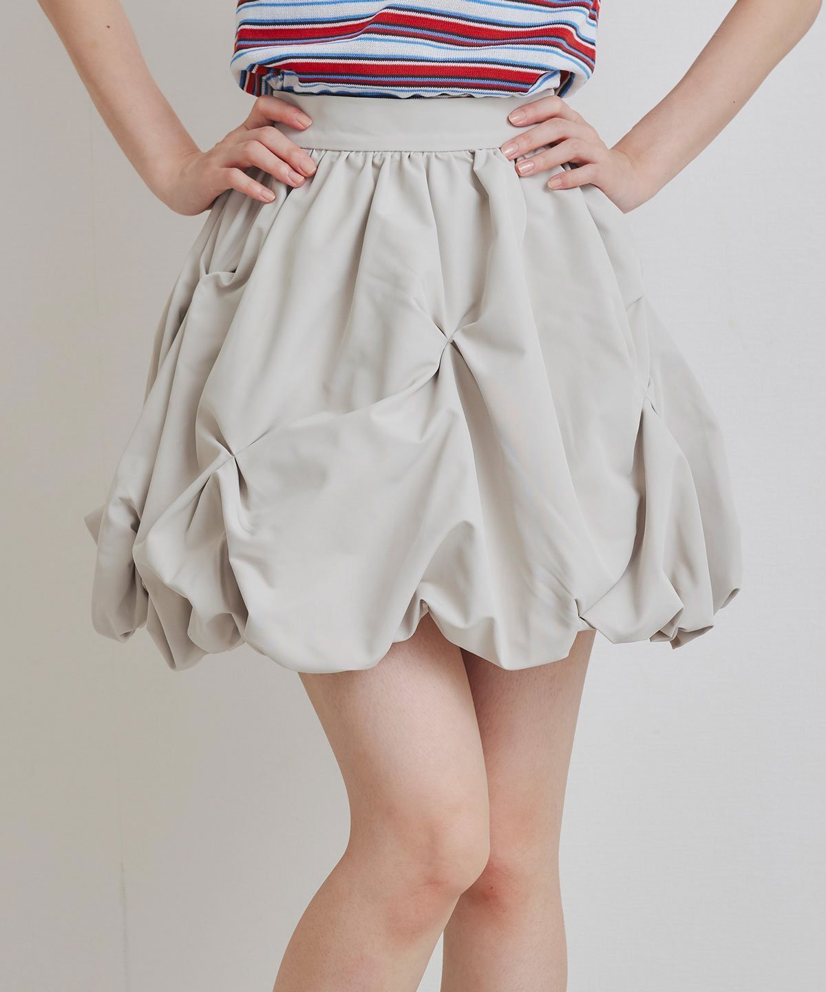 【レディアゼル/REDYAZEL】のタックバルーンミニスカート インテリア・キッズ・メンズ・レディースファッション・服の通販 founy(ファウニー) 　ファッション　Fashion　レディースファッション　Fashion for Women　スカート　Skirts　ミニスカート　Mini Skirts　サンダル　Sandals, Summer Shoes　シンプル　Simple, Minimal　スニーカー　Sneakers, Trainers　バランス　Balance, Style Balance　バルーン　Balloon, Balloon Silhouette　ボトム　Bottoms, Lower Wear　ミニスカート　Mini Skirt, Short Skirt　ベージュ|ID: prp329100004986711 ipo3291000000037353075