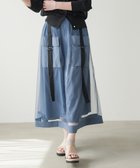 【バブ ブージュルード/Bab Bou Jeloud】のジップ使いチュールスカート 大人の最旬トレンドファッション＆コーディネート founy(ファウニー) ファッション Fashion レディースファッション Fashion for Women スカート Skirts コンパクト Compact, Small Size シンプル Simple, Minimal ジップ Zip, Zipper チュール Tulip, Tulip Motif バランス Balance, Style Balance フロント Front, Front Design ポケット Pocket, Pocket Detail 再入荷 Restock / Back in Stock thumbnail BLUE|ID: prp329100004986718 ipo3291000000037353139