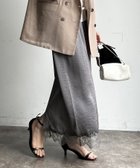 【ドゥドゥ/DouDou】の【WEB限定】レースヘムスカート 大人の最旬トレンドファッション＆コーディネート founy(ファウニー) ファッション Fashion レディースファッション Fashion for Women スカート Skirts サテン Satin, Glossy Fabric スマート Smart, Elegant ポケット Pocket, Pocket Detail レース Lace, Lace Fabric S/S・春夏 SS, Spring/Summer, Warm Season 再入荷 Restock / Back in Stock 夏 Summer エレガント 上品 Elegant 2026年 2026 2026春夏・S/S Spring/Summer 2026 SS26 thumbnail グレー|ID: prp329100004986737 ipo3291000000037353248