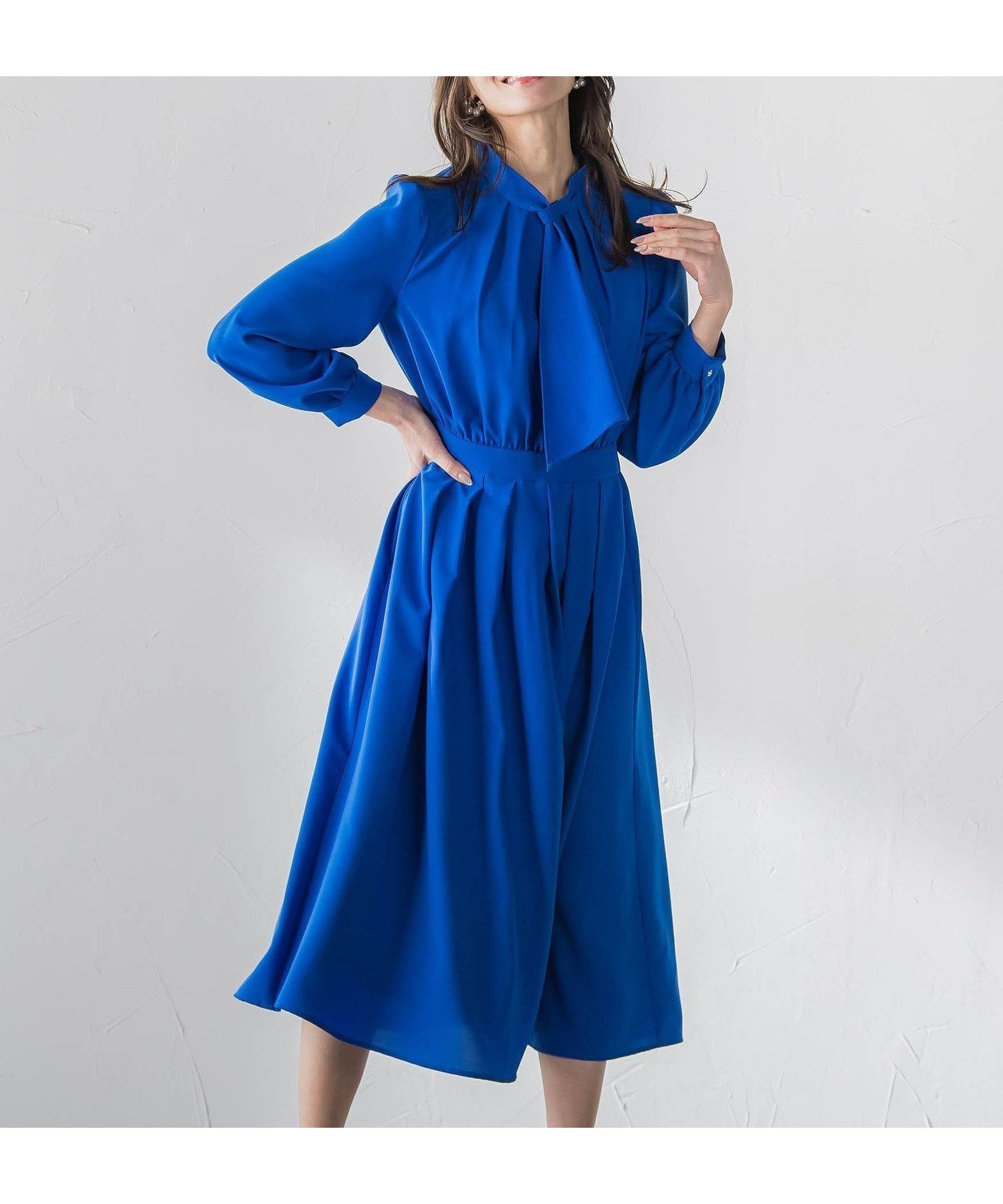 【ビアッジョブルー/Viaggio Blu】のボウタイシャンブレーワンピース インテリア・キッズ・メンズ・レディースファッション・服の通販 founy(ファウニー) 　ファッション　Fashion　レディースファッション　Fashion for Women　ワンピース　Dresses　インナー　Innerwear　エレガント 上品　Elegant　春　Spring　コンパクト　Compact, Small Size　ジャケット　Jacket, Outerwear　フィット　Fit, Slim Fit　フロント　Front, Front Design　S/S・春夏　SS, Spring/Summer, Warm Season　夏　Summer　2026年　2026　2026春夏・S/S　Spring/Summer 2026 SS26　ブルー系その他|ID: prp329100004986750 ipo3291000000037353286