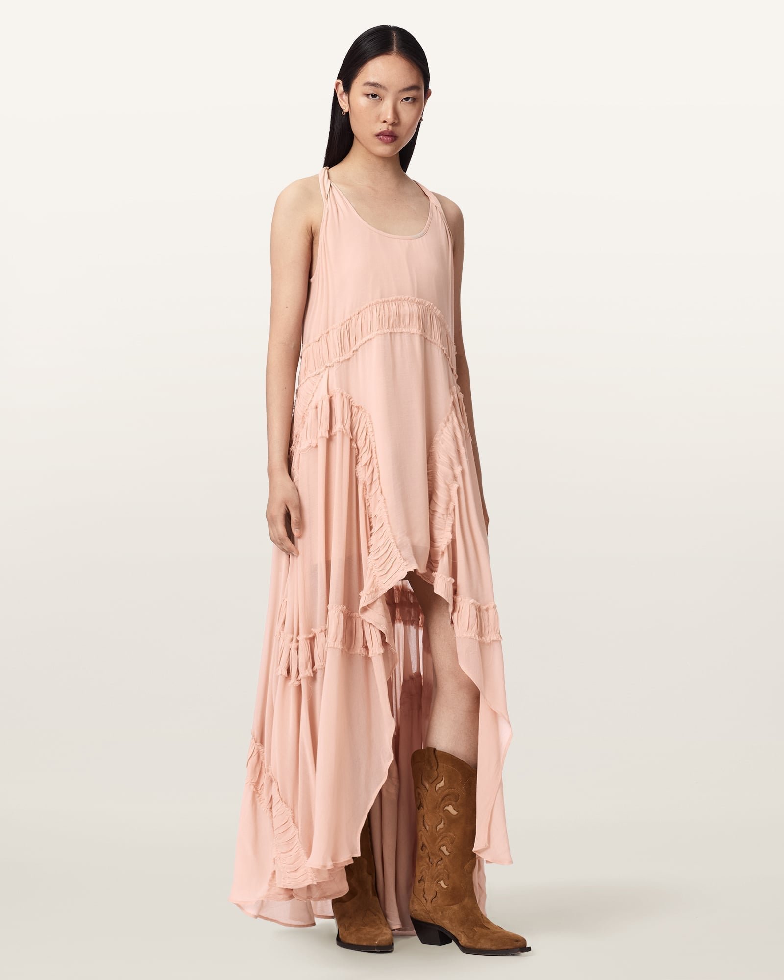 【オールセインツ/ALLSAINTS】のDORINA DRESS インテリア・キッズ・メンズ・レディースファッション・服の通販 founy(ファウニー) 　ファッション　Fashion　レディースファッション　Fashion for Women　ワンピース　Dresses　フォーマル・パーティードレス・結婚式用ドレス　Elegant & Casual Dresses　ドレス　Dress, One-Piece　マキシ　Maxi, Full Length　BLUSH PINK|ID: prp329100004986759 ipo3291000000037353339