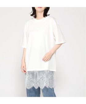 【ジーンズメイト/JEANS MATE】のC-FORT POINT/裾レース チュニック Tシャツ レディース シンプル リラックス ゆったり 体型カバー 春 夏 秋 綿100% 大人の最旬トレンドファッション＆コーディネート founy(ファウニー) ファッション Fashion レディースファッション Fashion for Women トップス・カットソー Cut & Sew Tops シャツ・ブラウス・オフィスカジュアル Elegant Blouses & Button-Ups ロングTシャツ・Tシャツ Longline T-Shirts & Tees 春 Spring 秋 Autumn カーゴパンツ Cargo Pants, Utility Pants カーディガン Cardigan, Knitwear キャップ Cap, Baseball Cap キャラクター Character, Licensed Characters シンプル Simple, Minimal ジャケット Jacket, Outerwear スウェット / スエット Sweatshirt, Sweatwear ストライプ Stripe, Striped Pattern スニーカー Sneakers, Trainers スポーツ Sports, Activewear スラックス Slacks, Dress Pants セットアップ Set-Up, Coordinated Outfit センター Center, Center Line チュニック Tunic, Long Top デニム Denim, Jeans Material 定番 Standard, Basic Item 人気 Popular, Best Seller パーカー Hoodie, Parka フレア Flare, Flared ブルゾン Blouson, Bomber Jacket ベーシック Basic, Essential ミリタリー Military, Army Style リュック Backpack, Rucksack |ID:prp329100004986760