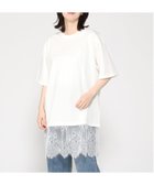 【ジーンズメイト/JEANS MATE】のC-FORT POINT/裾レース チュニック Tシャツ レディース シンプル リラックス ゆったり 体型カバー 春 夏 秋 綿100% 大人の最旬トレンドファッション＆コーディネート founy(ファウニー) ファッション Fashion レディースファッション Fashion for Women トップス・カットソー Cut & Sew Tops シャツ・ブラウス・オフィスカジュアル Elegant Blouses & Button-Ups ロングTシャツ・Tシャツ Longline T-Shirts & Tees 春 Spring 秋 Autumn カーゴパンツ Cargo Pants, Utility Pants カーディガン Cardigan, Knitwear キャップ Cap, Baseball Cap キャラクター Character, Licensed Characters シンプル Simple, Minimal ジャケット Jacket, Outerwear スウェット / スエット Sweatshirt, Sweatwear ストライプ Stripe, Striped Pattern スニーカー Sneakers, Trainers スポーツ Sports, Activewear スラックス Slacks, Dress Pants セットアップ Set-Up, Coordinated Outfit センター Center, Center Line チュニック Tunic, Long Top デニム Denim, Jeans Material 定番 Standard, Basic Item 人気 Popular, Best Seller パーカー Hoodie, Parka フレア Flare, Flared ブルゾン Blouson, Bomber Jacket ベーシック Basic, Essential ミリタリー Military, Army Style リュック Backpack, Rucksack thumbnail オフホワイト|ID: prp329100004986760 ipo3291000000037353341