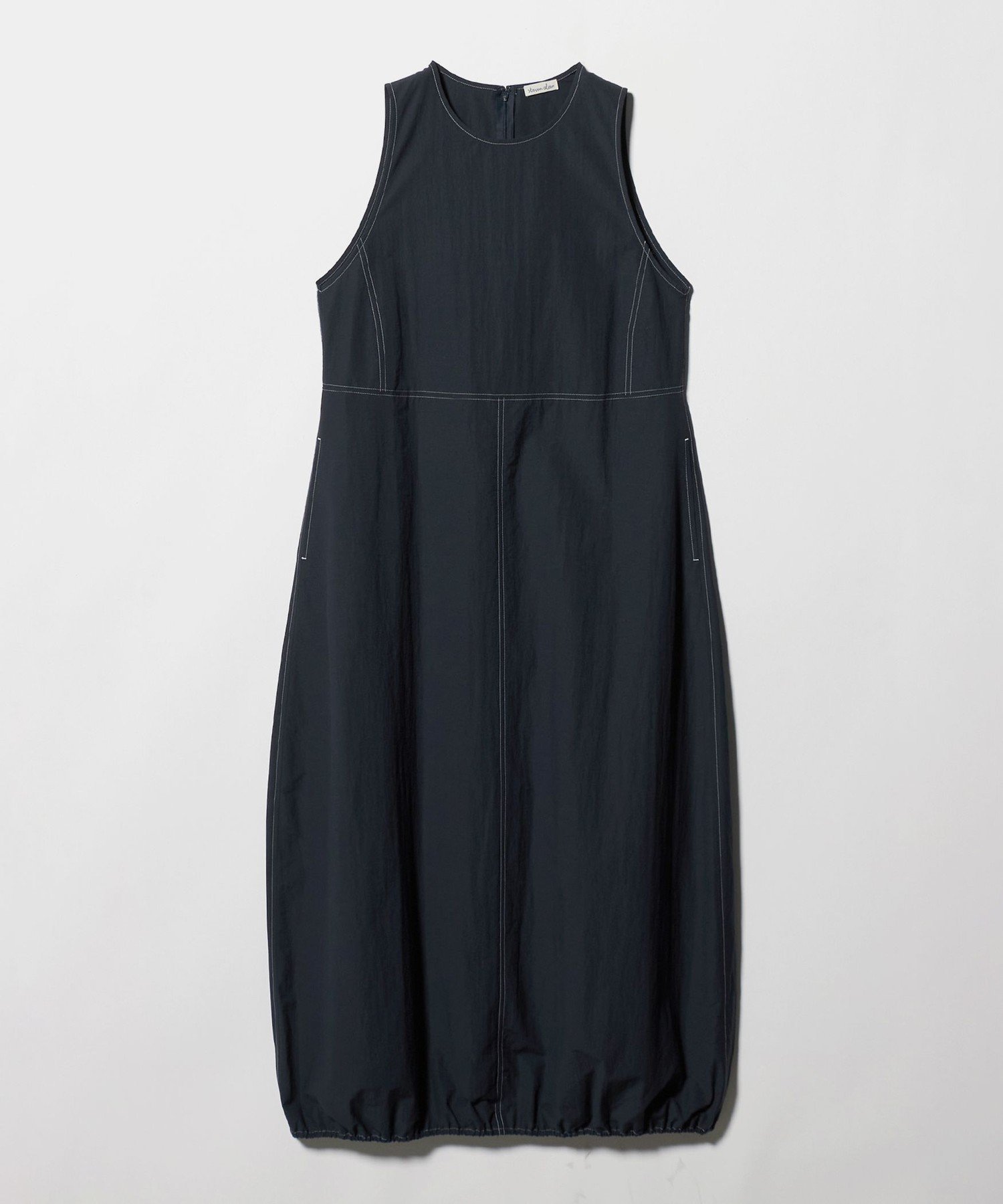 【ビューティ&ユース ユナイテッドアローズ/BEAUTY&YOUTH / UNITED ARROWS】のSteven Alan シュリンク コクーン ワンピース インテリア・キッズ・メンズ・レディースファッション・服の通販 founy(ファウニー) 　ファッション　Fashion　レディースファッション　Fashion for Women　ワンピース　Dresses　アメリカン　American Style　カーディガン　Cardigan, Knitwear　コクーン　Cocoon, Cocoon Silhouette　シンプル　Simple, Minimal　タフタ　Taffeta, Structured Fabric　タンク　Tank Top, Sleeveless Top　ニューヨーク　New York, NYC Style　ブルゾン　Blouson, Bomber Jacket　ワッシャー　Washer, Crinkled Finish　おすすめ　Recommended / Our Picks　エレガント 上品　Elegant　NAVY|ID: prp329100004986763 ipo3291000000037353369