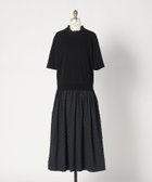 【ドゥロワー/DRAWER】のM.SUMMER コンビワンピース 大人の最旬トレンドファッション＆コーディネート founy(ファウニー) ファッション Fashion レディースファッション Fashion for Women ワンピース Dresses カットジャガード Cut Jacquard コンビ Combo, Combination Style ショート Short, Short Length スリーブ Sleeve, Long Sleeve / Short Sleeve フォルム Silhouette, Form フリンジ Fringe, Tassel ブラウジング Blouson Silhouette, Cinched Waist エレガント 上品 Elegant 夏 Summer thumbnail BLACK|ID: prp329100004986764 ipo3291000000037353372