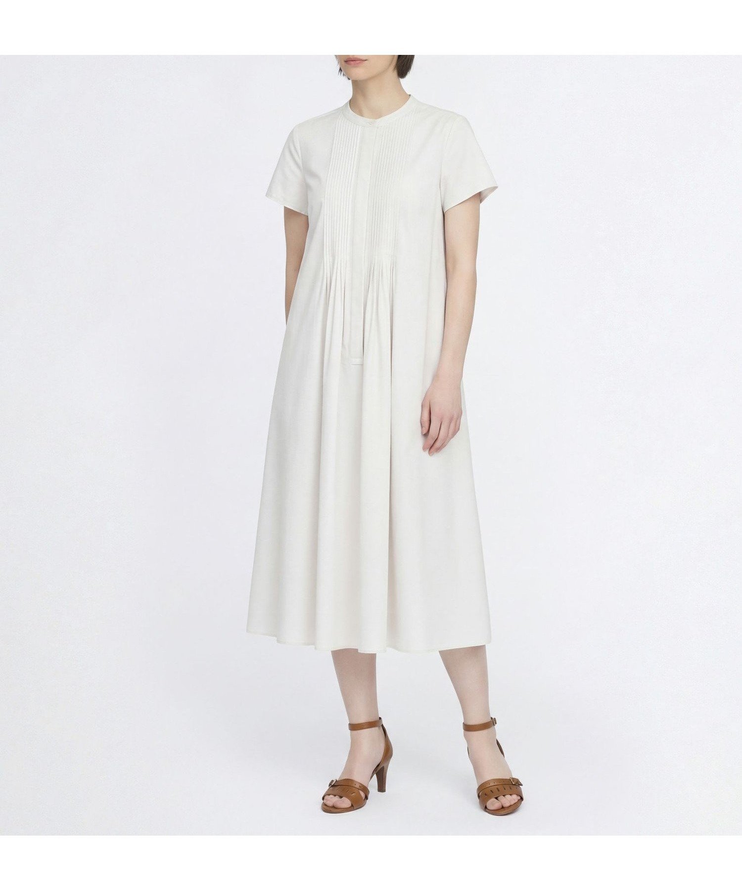 【スキャパ/SCAPA】のクリアローンワンピース インテリア・キッズ・メンズ・レディースファッション・服の通販 founy(ファウニー) 　ファッション　Fashion　レディースファッション　Fashion for Women　ワンピース　Dresses　プリーツ　Pleats, Pleated　グレー|ID: prp329100004986781 ipo3291000000037353445