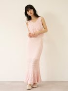 【リリーブラウン/Lily Brown】のクロシェニットドレス 大人の最旬トレンドファッション＆コーディネート founy(ファウニー) ファッション Fashion レディースファッション Fashion for Women トップス・カットソー Cut & Sew Tops ニット Knit Tops & Sweaters ワンピース Dresses フォーマル・パーティードレス・結婚式用ドレス Elegant & Casual Dresses インナー Innerwear キャミソール Camisole, Spaghetti Strap Top クロシェ Crochet, Knitted Lace スマート Smart, Elegant 透かし Cut-Out, Lacework 手編み Hand-Knitted, Handmade Knit ビスチェ Bustier, Corset Top リゾート Resort, Vacation Style thumbnail PNK[066]|ID: prp329100004986791 ipo3291000000037353855
