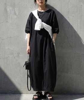 【アンティカ/antiqua】のantiqua 汗染み防止 五分袖 コクーン ロングワンピース レディース NA-00530 大人の最旬トレンドファッション＆コーディネート founy(ファウニー) ファッション Fashion レディースファッション Fashion for Women ワンピース Dresses 春 Spring コクーン Cocoon, Cocoon Silhouette シンプル Simple, Minimal スリーブ Sleeve, Long Sleeve / Short Sleeve バランス Balance, Style Balance フォルム Silhouette, Form フレンチ French, French Style ベーシック Basic, Essential ボトム Bottoms, Lower Wear ボトルネック Bottle Neck, Mock Neck 無地 Plain, Solid Color ロング Long, Long-Length ワイド Wide, Wide Fit ワーク Workwear, Utility Style 夏 Summer 旅行 Travel エレガント 上品 Elegant ビジネス 仕事 通勤 Business / Work / Commuting |ID:prp329100004986794