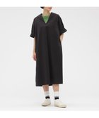 【マーガレットハウエル/MARGARET HOWELL】のSANDED COTTON LINEN DRESS 大人の最旬トレンドファッション&コーディネート founy(ファウニー) ファッション Fashion レディースファッション Fashion for Women ワンピース Dresses フォーマル・パーティードレス・結婚式用ドレス Elegant & Casual Dresses スリーブ Sleeve, Long Sleeve / Short Sleeve ドレス Dress, One-Piece ハーフ Half, Half-Length ポケット Pocket, Pocket Detail リネン Linen, Linen Fabric ワイド Wide, Wide Fit thumbnail BLACK|ID: prp329100004986809 ipo3291000000037354571