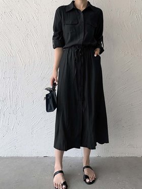 【ドゥーベル/Doux Belle】のロングワンピース シャツワンピース 長袖 大人の最旬トレンドファッション＆コーディネート founy(ファウニー) ファッション Fashion レディースファッション Fashion for Women ワンピース Dresses シャツワンピース / 1枚で着映えコーデ Shirt Dresses なめらか Smooth, Silky Texture シャツワンピ Shirt Dress, Shirt One-Piece ロング Long, Long-Length エレガント 上品 Elegant 夏 Summer 春 Spring 秋 Autumn 長袖 Long Sleeve, Full Sleeve |ID:prp329100004986826