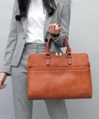【エーエムエス/A.M.S】のビジネスバッグ メンズ レディース A4 薄マチ ブリーフケース 合皮 レジスタ キャメル|ID: prp329100004986890 ipo3291000000037357261