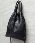 【エーエムエス/A.M.S】のglabella/フェイクレザー 2WAY 巾着バッグ / ハンドバッグ / ショルダーバッグ ブラック|ID: prp329100004986916 ipo3291000000037357361