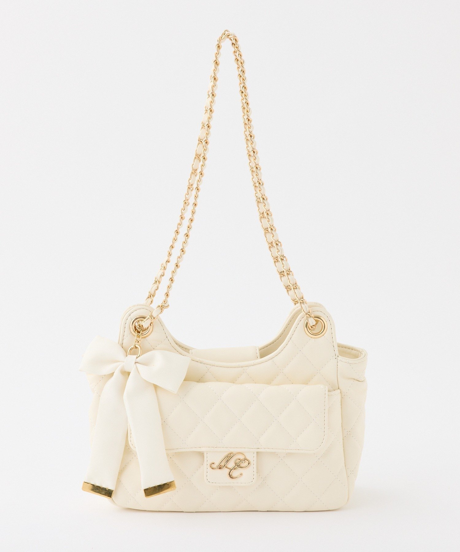 【ナイスクラップ/NICE CLAUP】のチェーンショルダー2WAYバッグ 大人の最旬トレンドファッション&コーディネート founy(ファウニー) ファッション Fashion レディースファッション Fashion for Women バッグ Bags 2026年 2026 2026春夏・S/S Spring/Summer 2026 SS26 キルティング Quilted, Quilting コンパクト Compact, Small Size ショルダー Shoulder, Shoulder Strap チェーン Chain, Chain Strap チャーム Charm, Pendant リボン Ribbon, Bow エレガント 上品 Elegant 再入荷 Restock / Back in Stock other-1|ID: prp329100004986943 ipo3291000000037357441