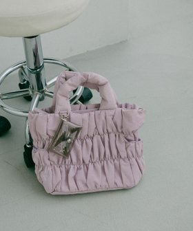 【グローバルワーク/GLOBAL WORK】の推しごとギャザーミニトート/629375 大人の最旬トレンドファッション＆コーディネート founy(ファウニー) ファッション Fashion レディースファッション Fashion for Women バッグ Bags おすすめ Recommended / Our Picks コンパクト Compact, Small Size ショルダー Shoulder, Shoulder Strap シンプル Simple, Minimal チャーム Charm, Pendant トレンド Trend, Trending Now ハンド Hand, Handmade フォルム Silhouette, Form ポケット Pocket, Pocket Detail ポーチ Pouch, Small Case |ID:prp329100004986948