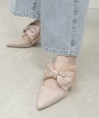 【ランダ/RANDA】のビッグリボンミュールパンプス 大人の最旬トレンドファッション＆コーディネート founy(ファウニー) ファッション Fashion レディースファッション Fashion for Women サテン Satin, Glossy Fabric シアー Sheer, See-Through ビッグ Big, Oversized リボン Ribbon, Bow エレガント 上品 Elegant thumbnail PINK|ID: prp329100004986951 ipo3291000000037357505