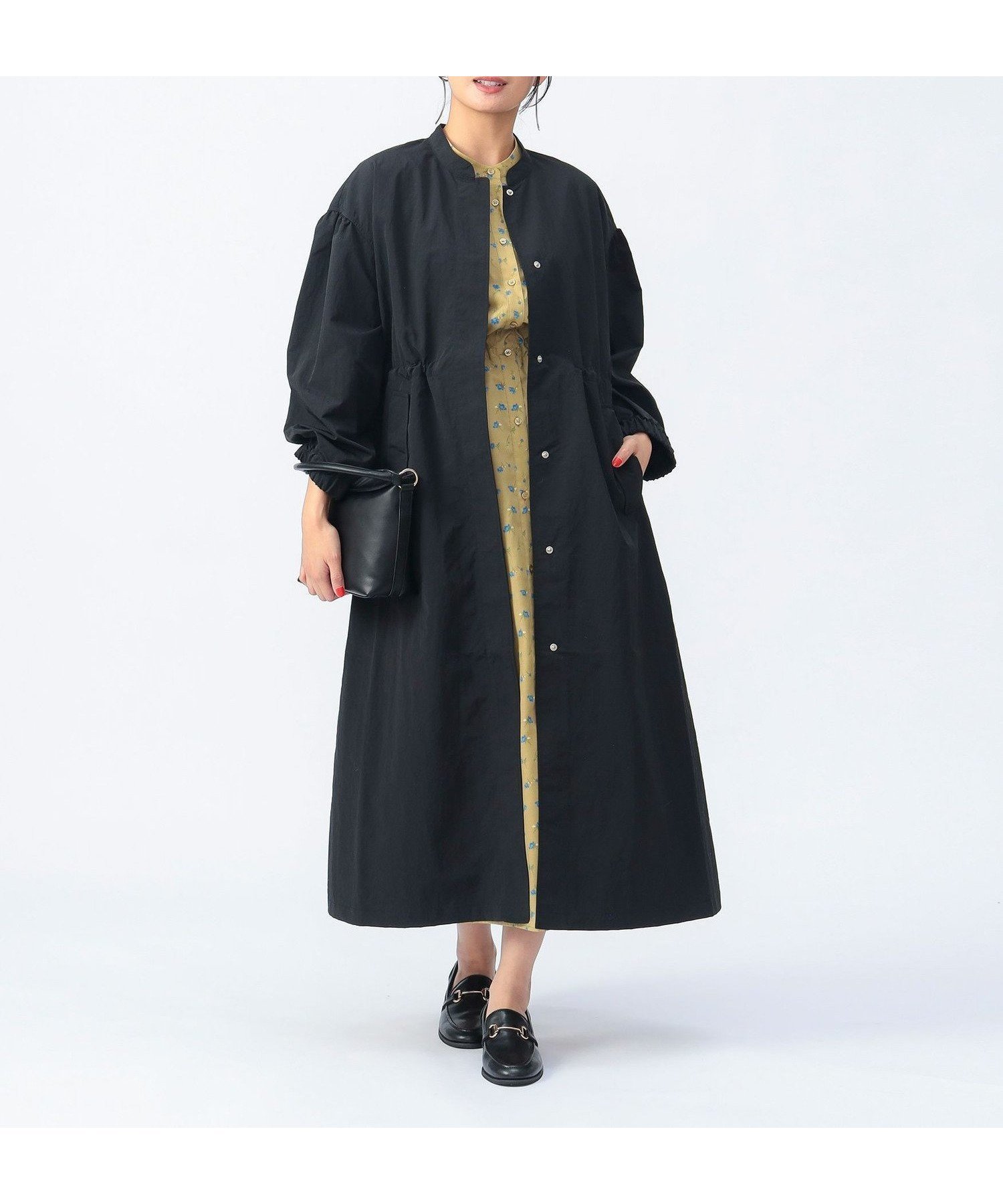 【ビームス ウイメン/BEAMS】のドロスト ロング シャツコート インテリア・キッズ・メンズ・レディースファッション・服の通販 founy(ファウニー) 　ファッション　Fashion　レディースファッション　Fashion for Women　アウター　Coat / Outerwear Collection　コート・ロングコート・ピーコート　Long Coats, Peacoats & More　インナー　Innerwear　ウェーブ　Wavy Pattern　カットソー　Cut and Sewn Top　シンプル　Simple, Minimal　ストライプ　Stripe, Striped Pattern　ストレート　Straight, Straight Cut　スポーティ　Sporty, Casual Athletic　スラックス　Slacks, Dress Pants　ダウン　Down, Puffer　デニム　Denim, Jeans Material　トレンド　Trend, Trending Now　ドローコード　Drawcord, Drawstring Cord　ポケット　Pocket, Pocket Detail　ロング　Long, Long-Length　おすすめ　Recommended / Our Picks　BLACK|ID: prp329100004987050 ipo3291000000037358583