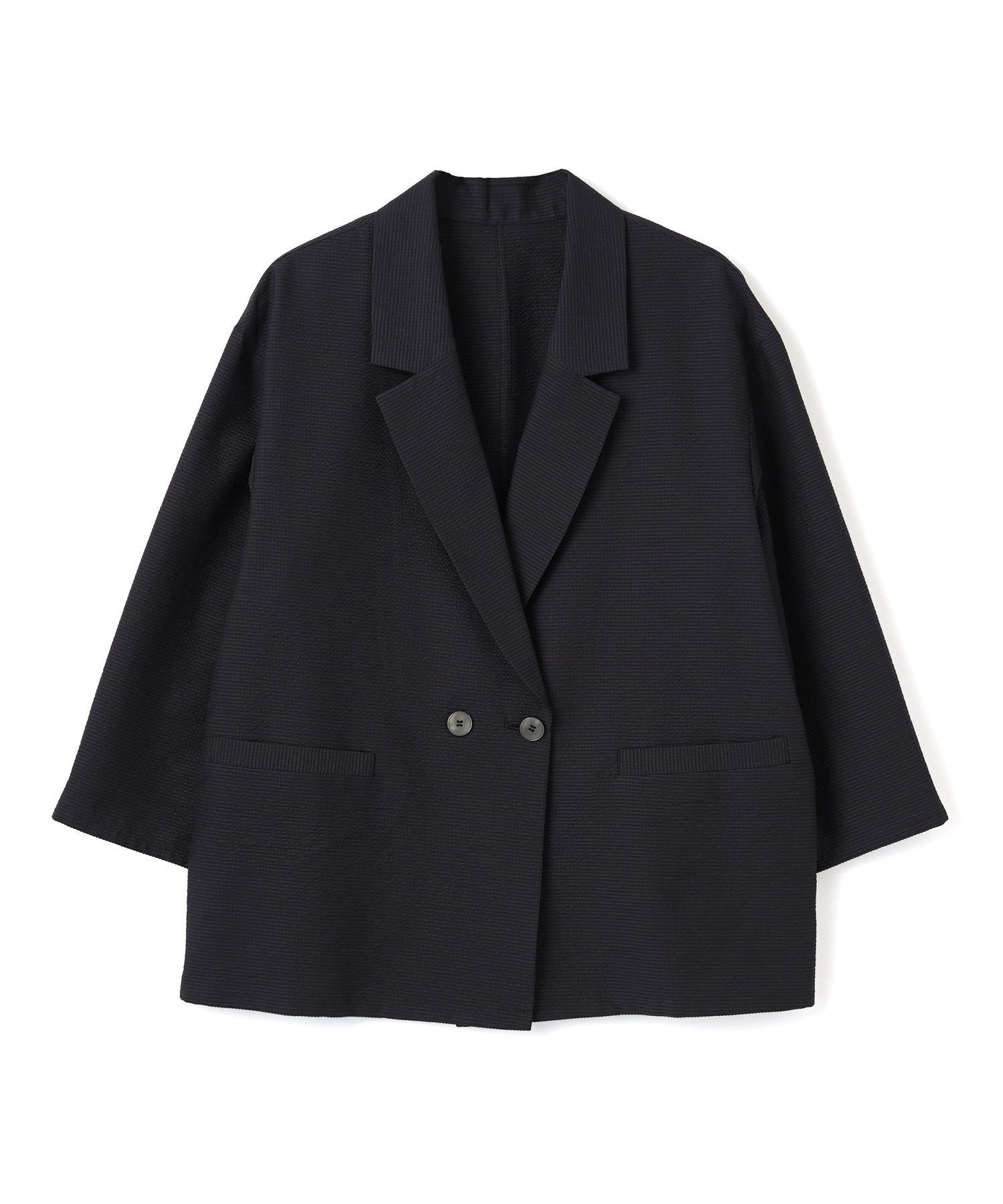【キャラオクルス/CARA OCRUZ】のダブルジャケット インテリア・キッズ・メンズ・レディースファッション・服の通販 founy(ファウニー) 　ファッション　Fashion　レディースファッション　Fashion for Women　アウター　Coat / Outerwear Collection　レディースジャケット・軽アウター　Jackets　ウォッシャブル　Machine Washable　ジャケット　Jacket, Outerwear　セットアップ　Set-Up, Coordinated Outfit　ダブル　Double, Double-Breasted　バランス　Balance, Style Balance　ポケット　Pocket, Pocket Detail　マニッシュ　Mannish, Boyish　夏　Summer　ネイビー|ID: prp329100004987063 ipo3291000000037358808