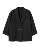 【キャラオクルス/CARA OCRUZ】のダブルジャケット 大人の最旬トレンドファッション＆コーディネート founy(ファウニー) ファッション Fashion レディースファッション Fashion for Women アウター Coat / Outerwear Collection レディースジャケット・軽アウター Jackets ウォッシャブル Machine Washable ジャケット Jacket, Outerwear セットアップ Set-Up, Coordinated Outfit ダブル Double, Double-Breasted バランス Balance, Style Balance ポケット Pocket, Pocket Detail マニッシュ Mannish, Boyish 夏 Summer thumbnail ブラック|ID: prp329100004987063 ipo3291000000037358809
