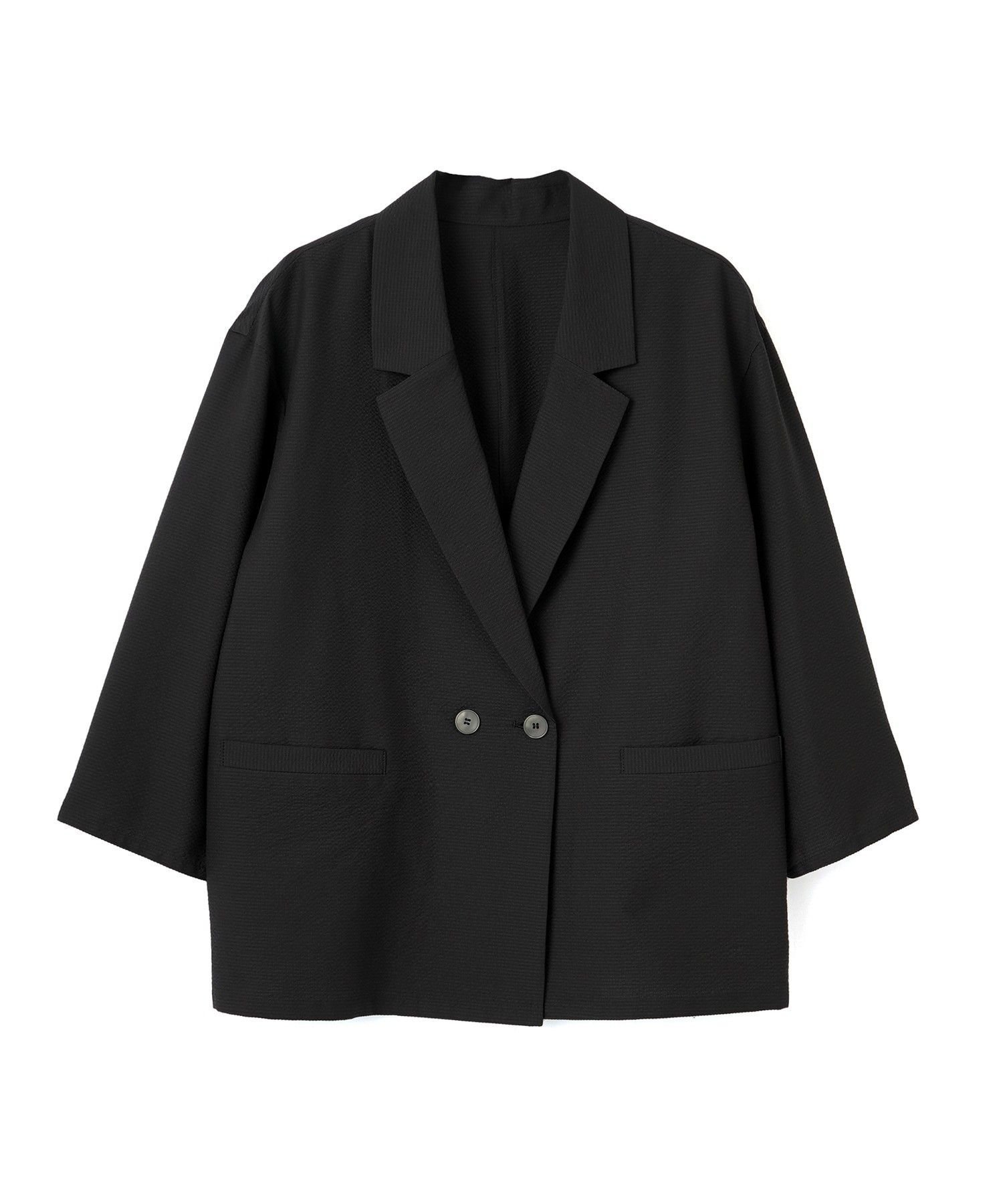 【キャラオクルス/CARA OCRUZ】のダブルジャケット インテリア・キッズ・メンズ・レディースファッション・服の通販 founy(ファウニー) 　ファッション　Fashion　レディースファッション　Fashion for Women　アウター　Coat / Outerwear Collection　レディースジャケット・軽アウター　Jackets　ウォッシャブル　Machine Washable　ジャケット　Jacket, Outerwear　セットアップ　Set-Up, Coordinated Outfit　ダブル　Double, Double-Breasted　バランス　Balance, Style Balance　ポケット　Pocket, Pocket Detail　マニッシュ　Mannish, Boyish　夏　Summer　ブラック|ID: prp329100004987063 ipo3291000000037358809