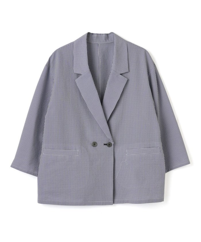 【キャラオクルス/CARA OCRUZ】のギンガムチェックダブルジャケット インテリア・キッズ・メンズ・レディースファッション・服の通販 founy(ファウニー) https://founy.com/ ファッション Fashion レディースファッション Fashion for Women アウター Coat / Outerwear Collection レディースジャケット・軽アウター Jackets ウォッシャブル Machine Washable ギンガム Gingham, Gingham Fabric ジャケット Jacket, Outerwear セットアップ Set-Up, Coordinated Outfit ダブル Double, Double-Breasted チェック Check, Plaid, Tartan バランス Balance, Style Balance ポケット Pocket, Pocket Detail マニッシュ Mannish, Boyish 夏 Summer |ID: prp329100004987064 ipo3291000000037358810
