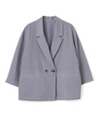 【キャラオクルス/CARA OCRUZ】のギンガムチェックダブルジャケット 大人の最旬トレンドファッション＆コーディネート founy(ファウニー) ファッション Fashion レディースファッション Fashion for Women アウター Coat / Outerwear Collection レディースジャケット・軽アウター Jackets ウォッシャブル Machine Washable ギンガム Gingham, Gingham Fabric ジャケット Jacket, Outerwear セットアップ Set-Up, Coordinated Outfit ダブル Double, Double-Breasted チェック Check, Plaid, Tartan バランス Balance, Style Balance ポケット Pocket, Pocket Detail マニッシュ Mannish, Boyish 夏 Summer thumbnail ネイビー系|ID: prp329100004987064 ipo3291000000037358811